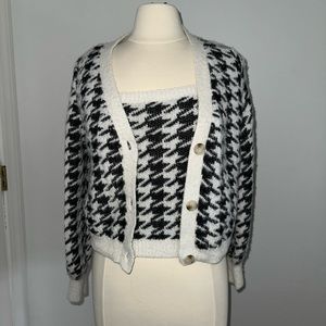 White and black cardigan 🥰